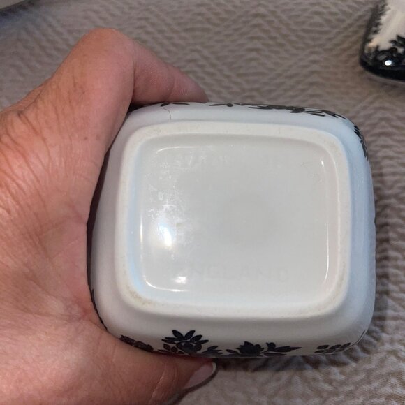 Johnson Brothers Asiatic Pheasant Black Creamer And Sugar Set - Picture 11 of 12